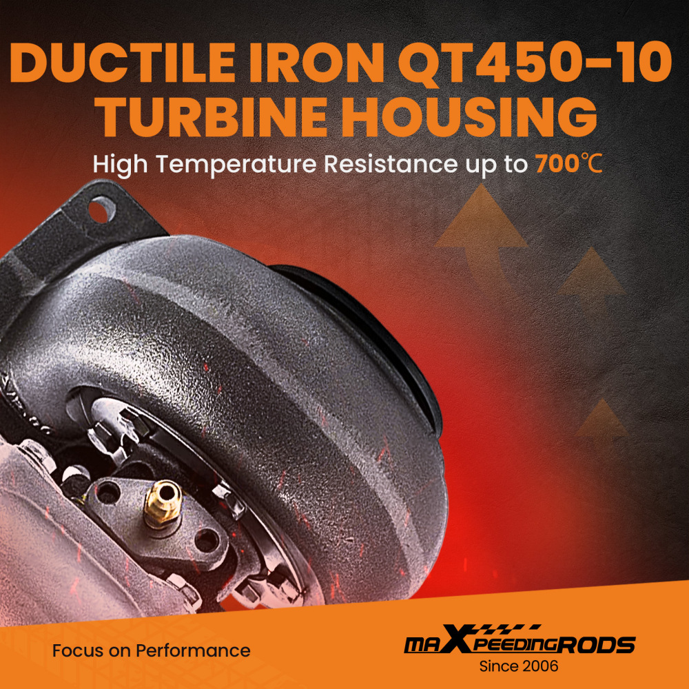 T4 T76 Turbo Turbine .96 A/R Com A/R80 Oil V Band Turbocharger For V6 compatible for V8