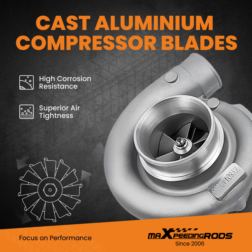 T4 T76 Turbo Turbine .96 A/R Com A/R80 Oil V Band Turbocharger For V6 compatible for V8