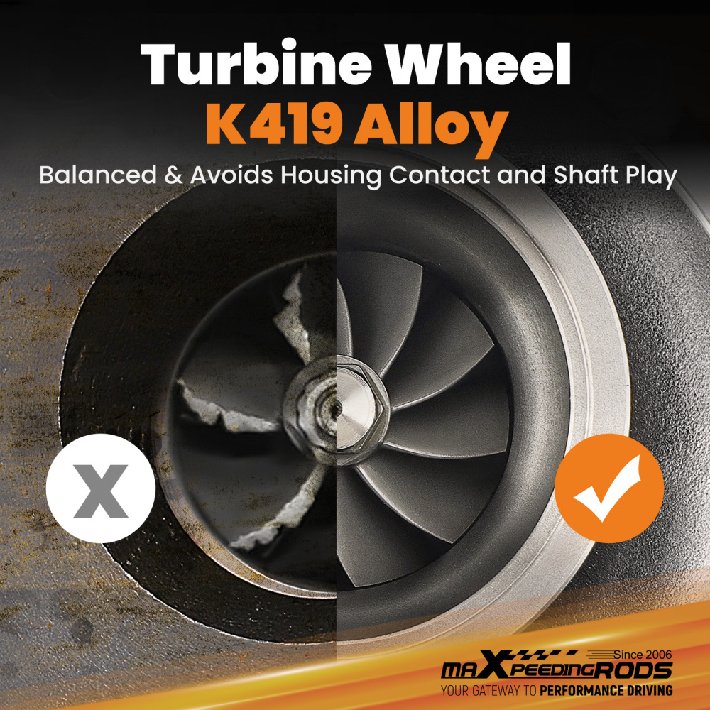 T25 Dual Ball Bearing Billet Turbo 0.70 AR 350B-660HP Universal for 1.4L-3.0L