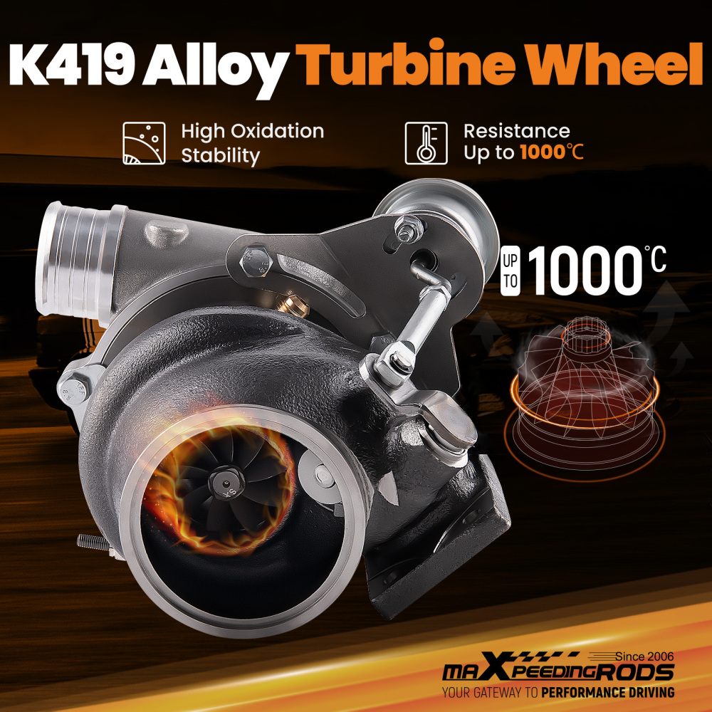 T25 Dual Ball Bearing Billet Turbo 0.70 AR 350B-660HP Universal for 1.4L-3.0L