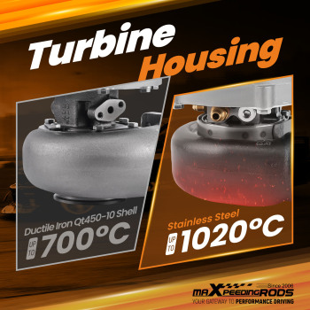 900 Turbocharger 900HP Billet Turbo AR 0.720.83A/R V-band Dual Ball Bearing