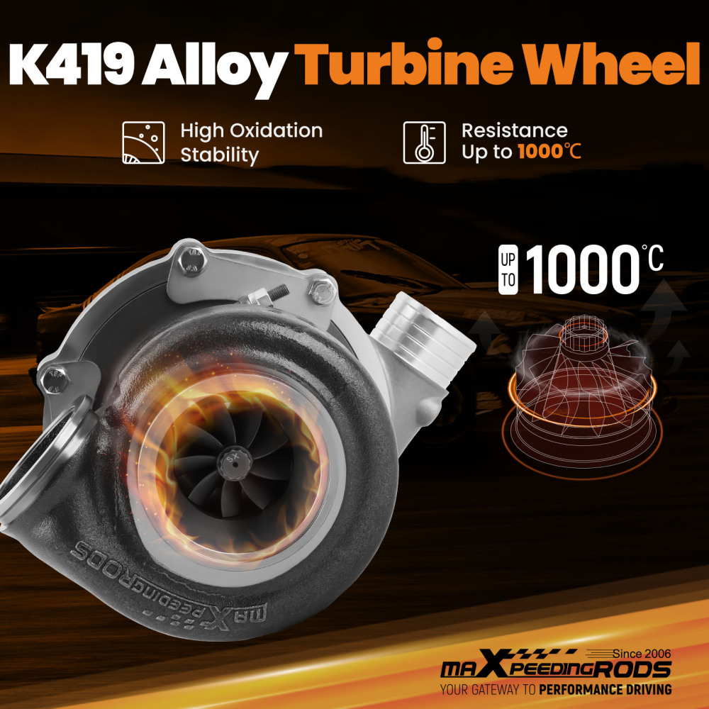 Turbocompressore Dual Ball Bearing 900HP 2.0-3.5L V-Band Oil Water Cooled NEW