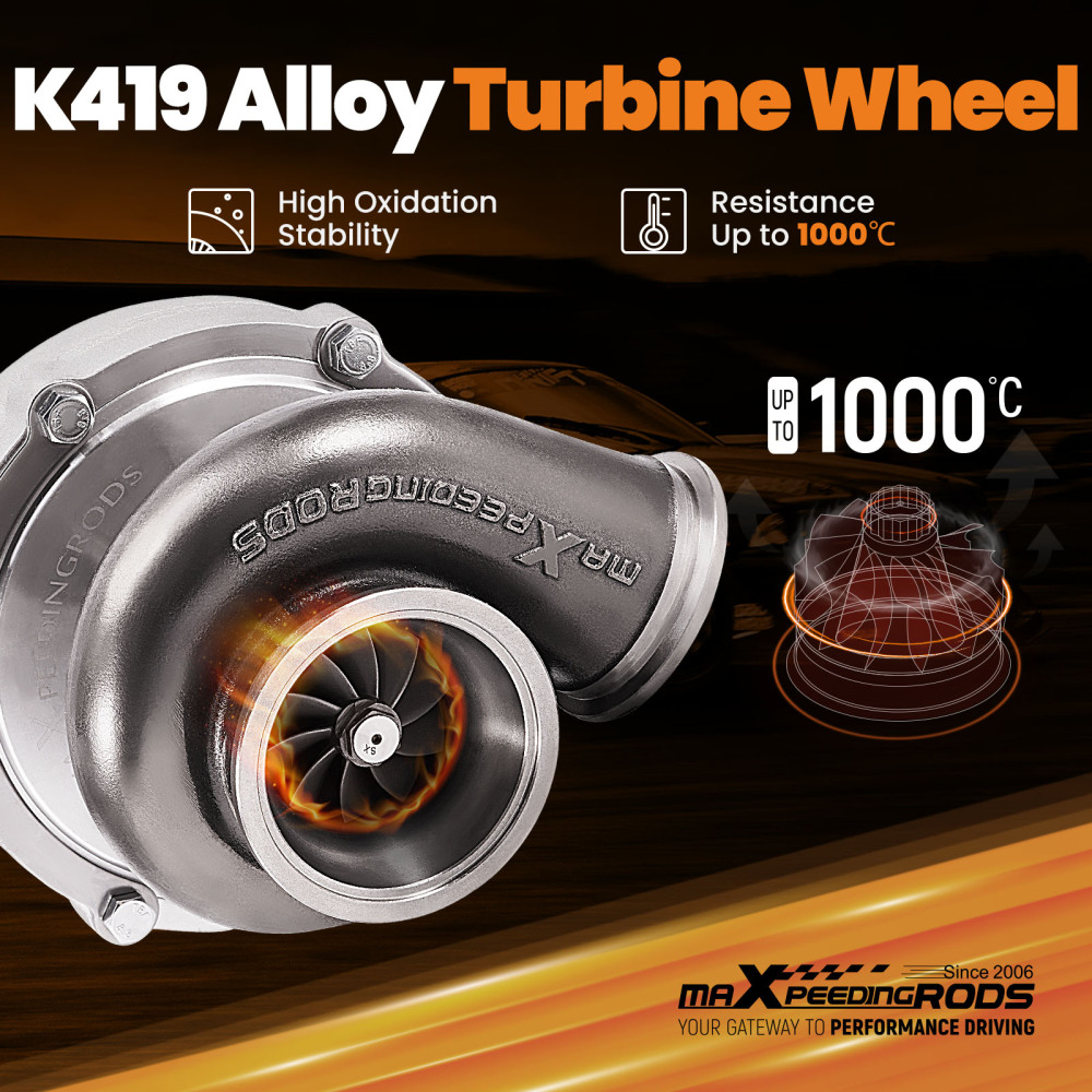 Billet Anti-Surge Compressor Wheel Racing turbo for GT3071 v-band flange A/R 0.82 0.63 up to 3.0 bar