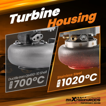 Universal GT3076 Ball Bearing Turbo Turbocharger A/R 0.82 0.63 Water &Oil Cooled