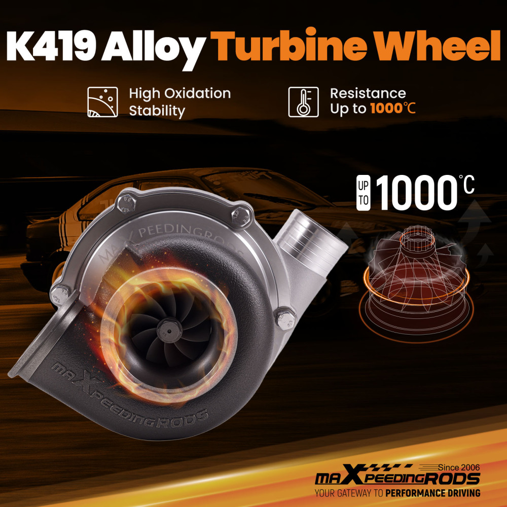 Upgrade Ball Bearing GT30 GT3076 0.82 A/R Billet TurboCharger V-Band Anti-Surge