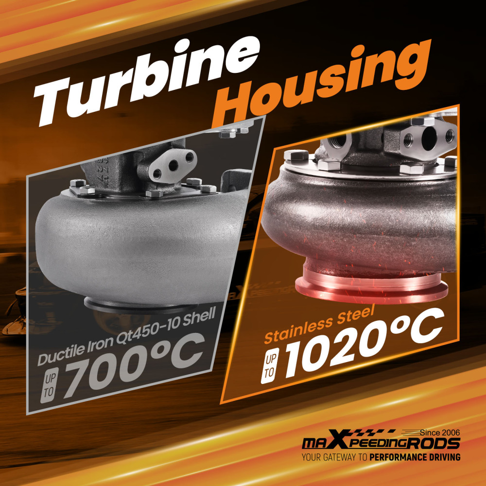 Universal for GT3076 Ball Bearing Turbo Turbocharger A/R 0.82 0.63 Water Oil Cooled