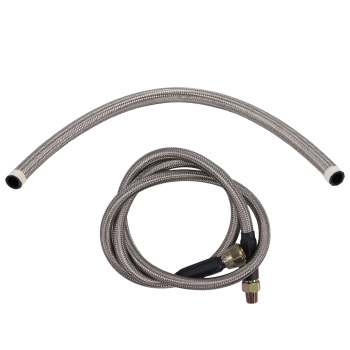 For GT45 T4 Billet V-band Flange TurboCharger 600+HP + Oil Drain Feed Return Line