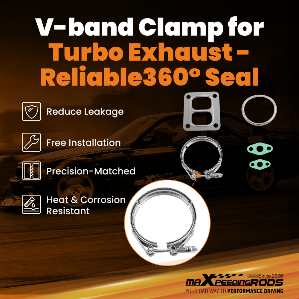 For GT45 Turbo compatible for charger V-Band 600+BHP T4 V-band Flange 1.05 A/R .66 twin scroll billet compressor wheel