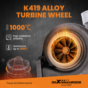 Per GT45 Turbo compatibile per charger V-Band 600+BHP T4 V-band Flangia 1.05 A/R .66 twin scroll Turbocompressore con ruota del compressore in billet