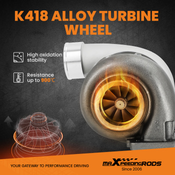 Turbocompresseur pour GT45 T4 .66 A/R 1.05 A/R V-band Flange 4.0L-6.0L Turbocharger