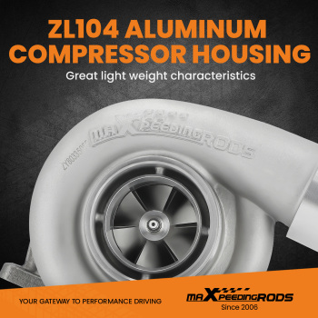 Turbocompresseur pour GT45 T4 .66 A/R 1.05 A/R V-band Flange 4.0L-6.0L Turbocharger