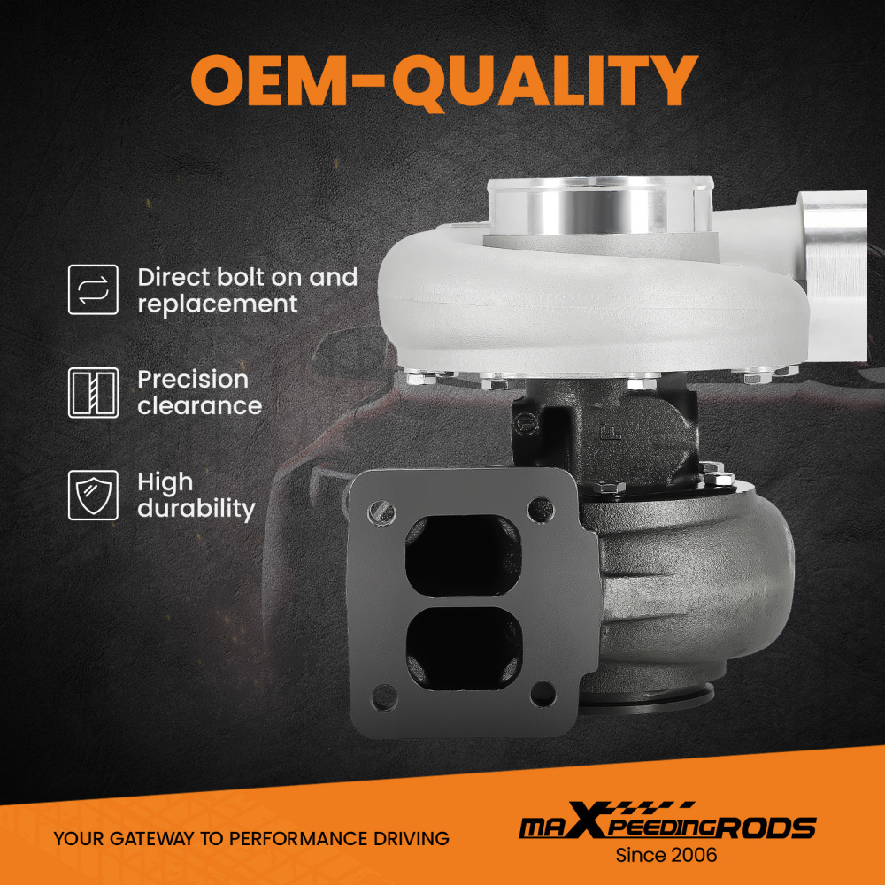 Gt45 T4 Turbine.66 A/r Com1.05 A/r V-band Twin Scroll Turbo Turbocharger New