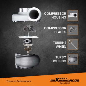 For GT45 anti-surge turbo V-band Turbocharger T4T4 TWIN-SCROLL Wet Float A/R .66 A/R 1.05 600+BHP