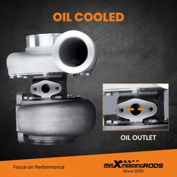 For GT45 anti-surge turbo V-band Turbocharger T4T4 TWIN-SCROLL Wet Float A/R .66 A/R 1.05 600+BHP