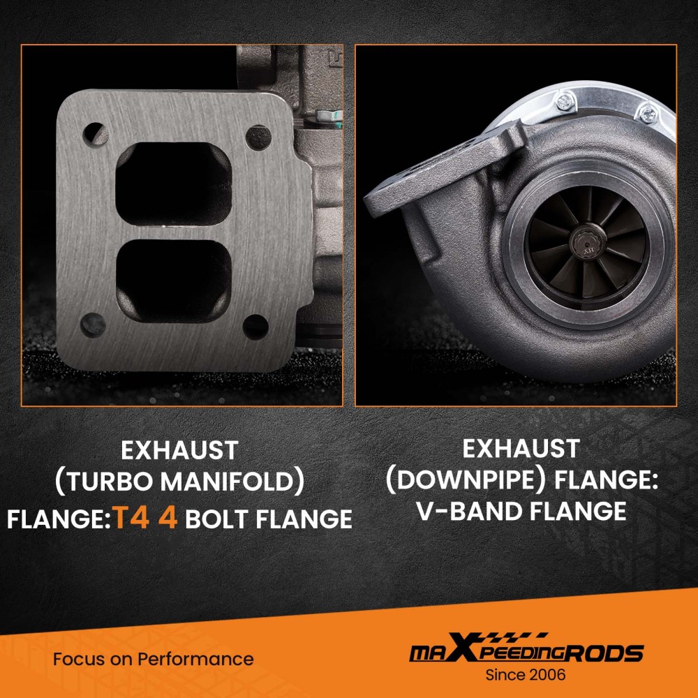 GT45 T4 V-Band 1.05 A/R 98mm Huge 600+HPs Boost Upgrade Racing Turbo charger