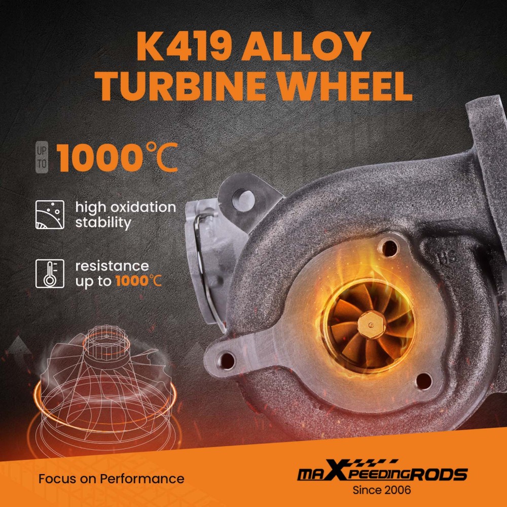 Billet GT1749V Turbo Turbocompresor compatible para AUDI A6 2.0 TDI 136 140 cv 038145702EV