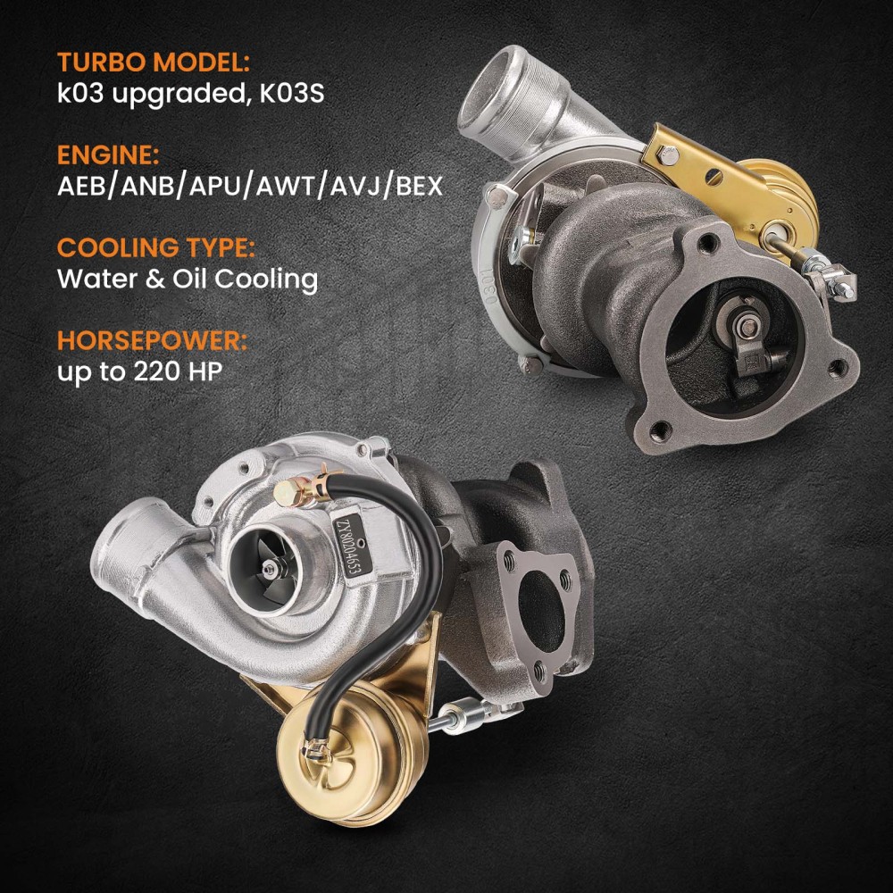 Upgraded K03s K03 Turbo chargers compatible for Audi A4/A6 compatible for VW passat with APU ARK BFB ATW AUG ATW AWM engine 53039880029 