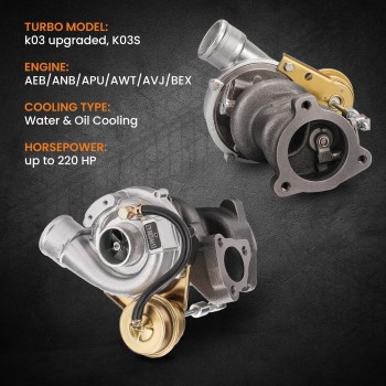 Upgraded K03s K03 Turbo chargers compatible for Audi A4/A6 compatible for VW passat with APU ARK BFB ATW AUG ATW AWM engine 53039880029 