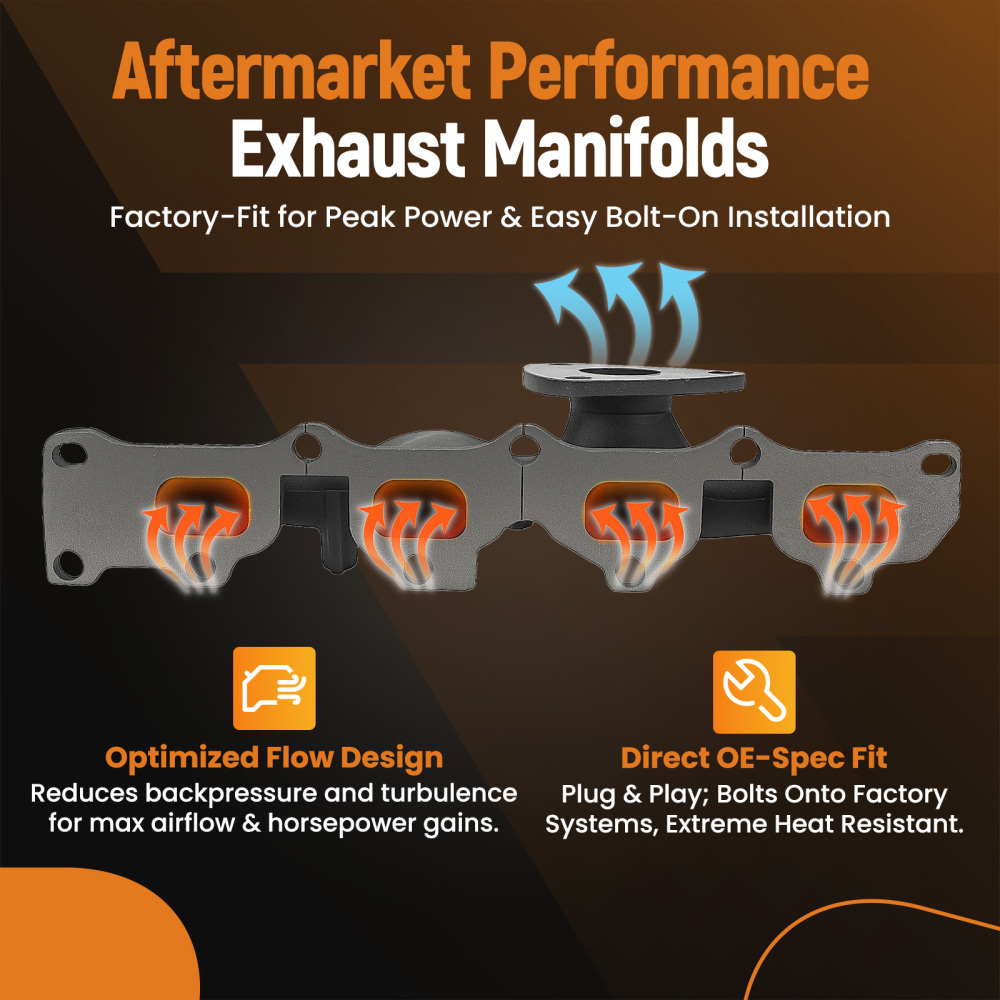 Cast Iron Exhaust Manifold compatible for Chevrolet Captiva Sport 2.4L 2010-2012 W/Gaskets
