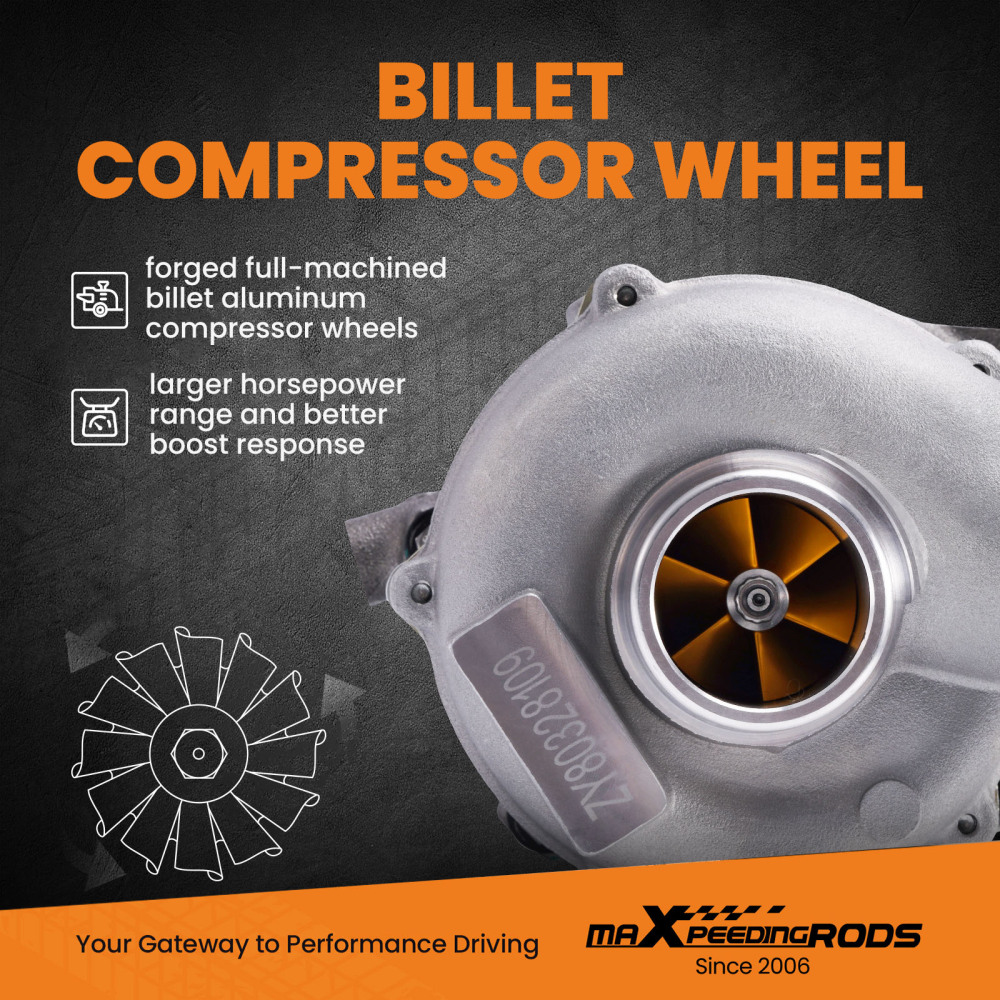 Billet Turbo compatible for Mitsubishi TritonL200 2.5L D 4D56 RHV4 turbo compatible for charger 1515A170