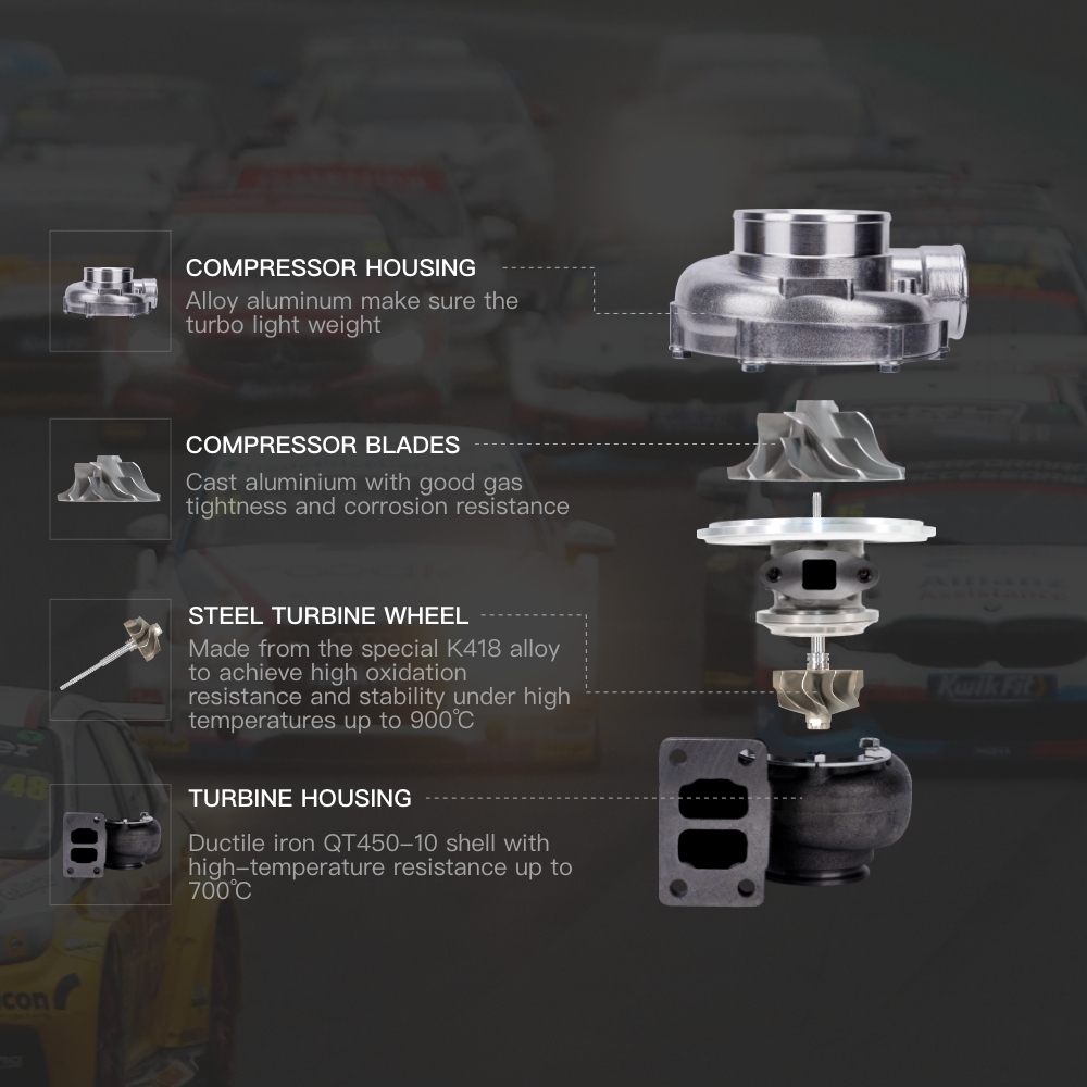 Turbocompresseur universel T3 550HP .70 A / R turbo T70