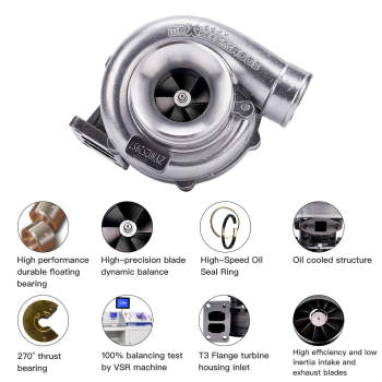 T70 Universal Turbo T3 V Band Exhaust Flange Twin-Scroll Turbocharger 500+HP