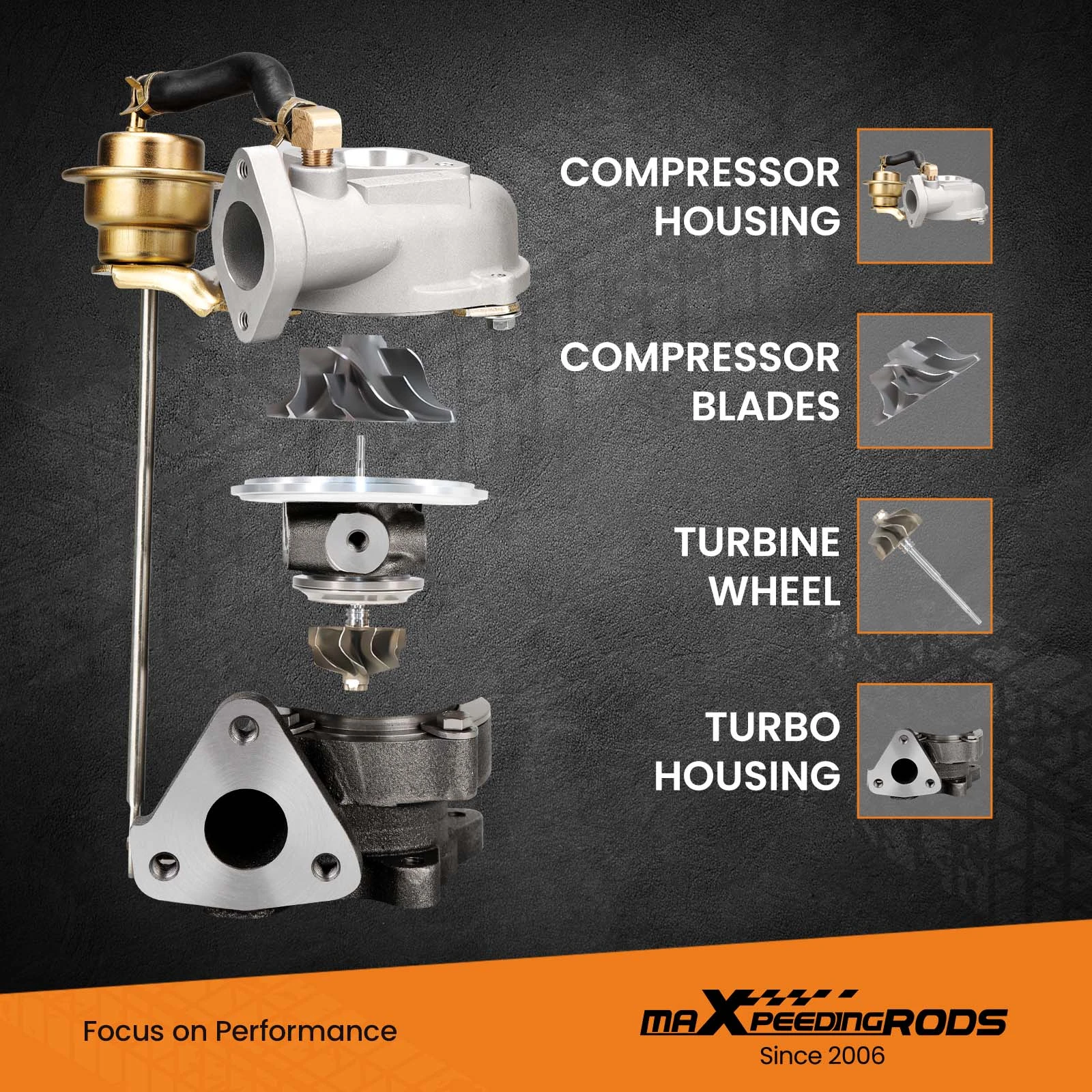Turbo Turbocharger For Small Engine 100HP Rhino Motorcycle ATV UTV