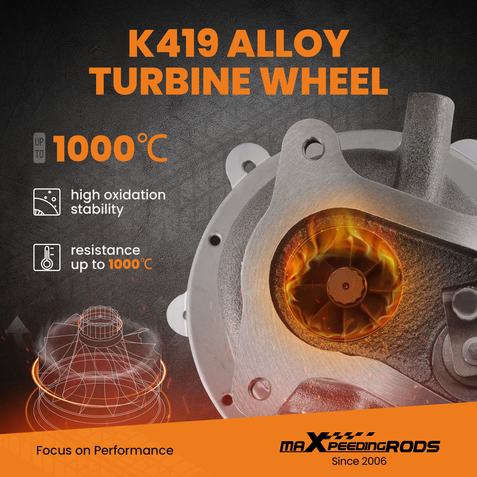 Buy Billet Turbo compatible for Charger RHF5 WL84 VJ33/VJ26 Water