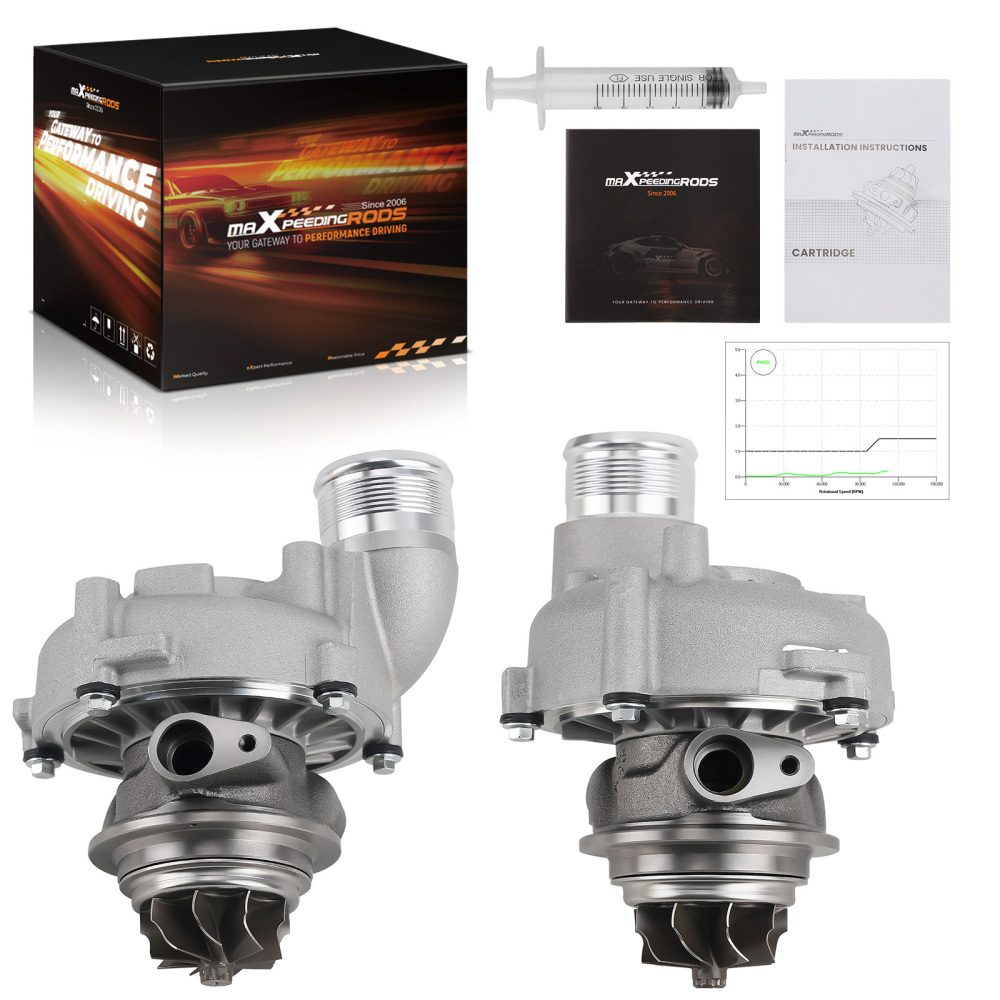 2pcs Billet Turbocompresseur Turbo CHRA compatible pour Audi A6 C7 RS6 4.0 TFSI quattro NEU