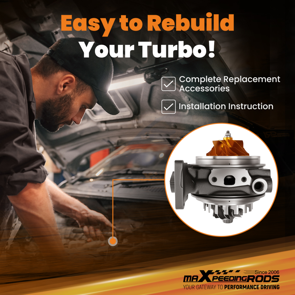 Upgraded Billet Turbo Cartridge compatible for Dodge Ram 2500 3500 6.7L compatible for Cummins 2013 -2018