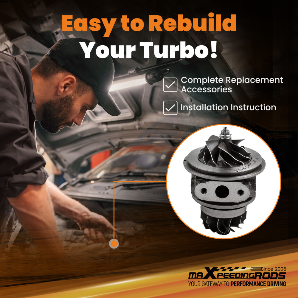 Turbocompresseur TD04HL Turbo Core Chra compatible pour Saab 9-3 SE 2.0L engine 2000 - 2003