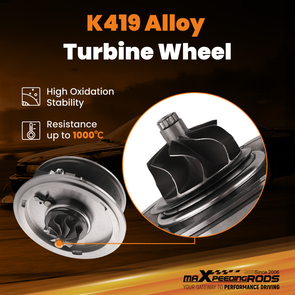 Turbo Cartouche CHRA GTC1244MVZ compatible pour Audi A3 1.6 TDI 77Kw CAYC 775517-0002 2009+