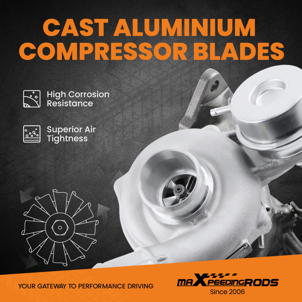 Right Turbo Turbocharger compatible for Ford F150 F-150 2.7L V6 EcoBoost 2015 2016 2017