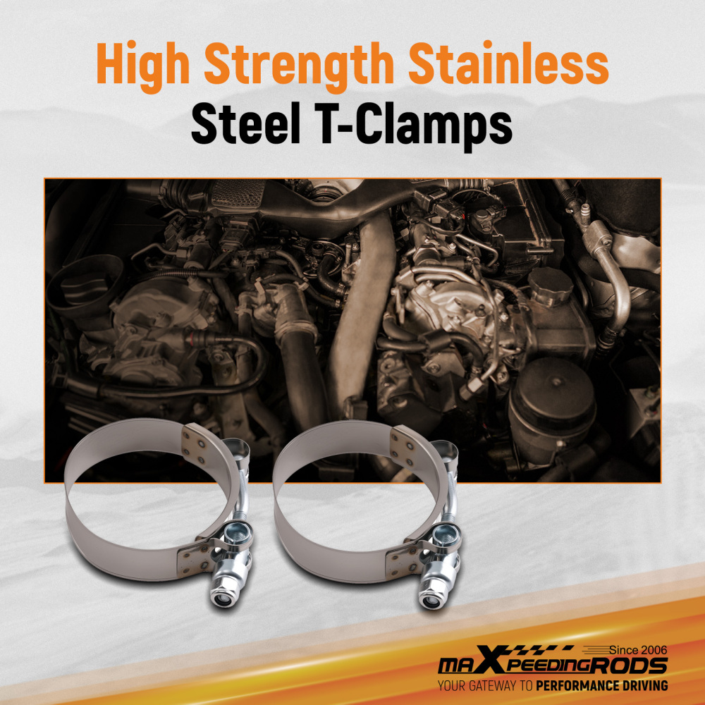 2 Aluminum Turbo Outlet Charge Pipe Kit compatible for BMW 335i 335is N54 3.0 3.0L 07-2013