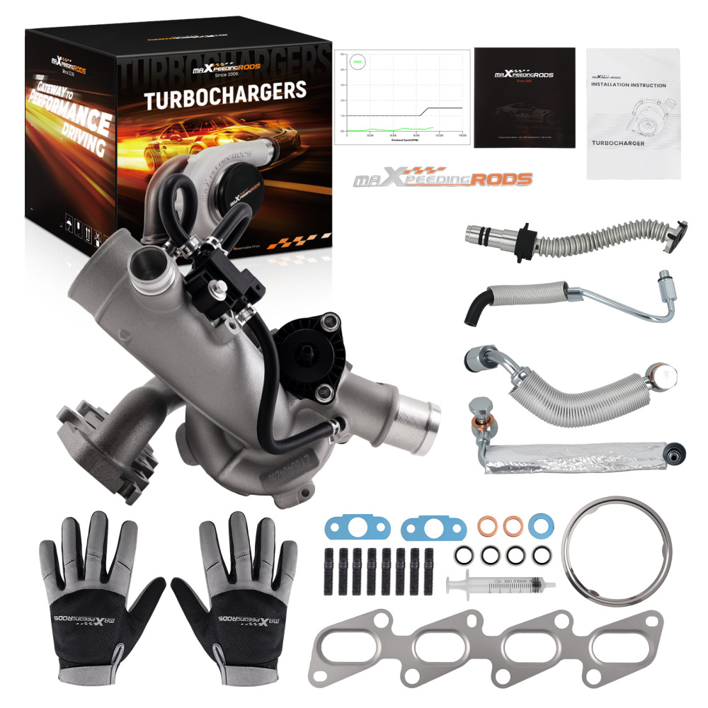 Upgrade Billet Turbo Oil Coolant Pipe Kit compatible for Chevy Cruze Trax compatible for Buick Encore 1.4L