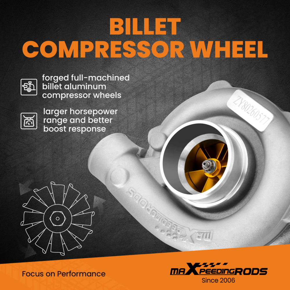 T3/T4 T04E Billet Wheel Turbo For Civic B16 B18 D15 D16+Titanium Heat Shield