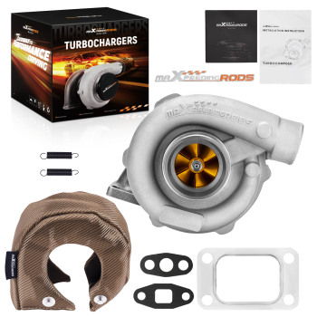 T3/T4 T04E Billet Wheel Turbo For Civic B16 B18 D15 D16+Titanium Heat Shield
