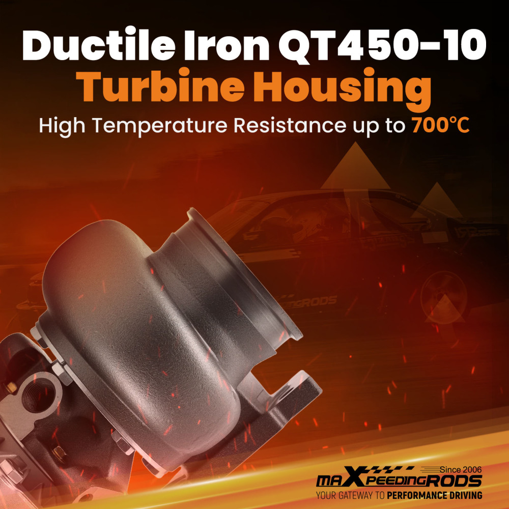 GT3037 GT3076 T3 VBand Turbo 500BHP Turbocharger .82 A/r .60+Basalt Fiber Shield