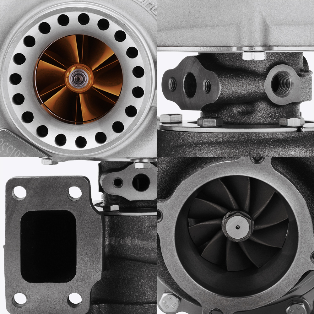 Universal Turbo GT35 GT3582 W/ Titanium Heat Shield Billet T3 .7 4 Bolts 600BHP
