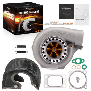 GT35 GT3582 T3 .63 A/R Dual Ball Bearing Turbo Anti-Surge+High-Silica Blanket
