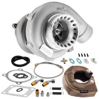 Upgrade T3T4 GT3582 GT30 A/R .70 .63 W/ Oil Line KitsBasalt Fiber Heat Shield
