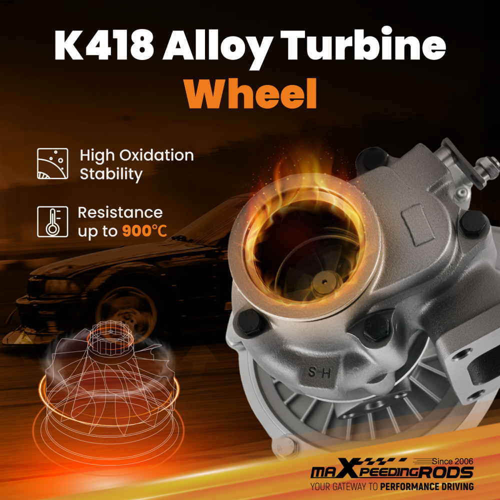 Turbo T3 Turbo 0.63 A/r Oil  V Band Universal Turbocharger For 4 6 Cyl 2.5L