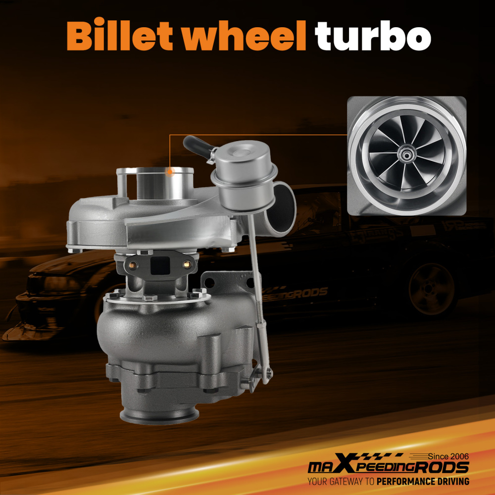 Turbo T3 Turbo 0.63 A/r Oil  V Band Universal Turbocharger For 4 6 Cyl 2.5L