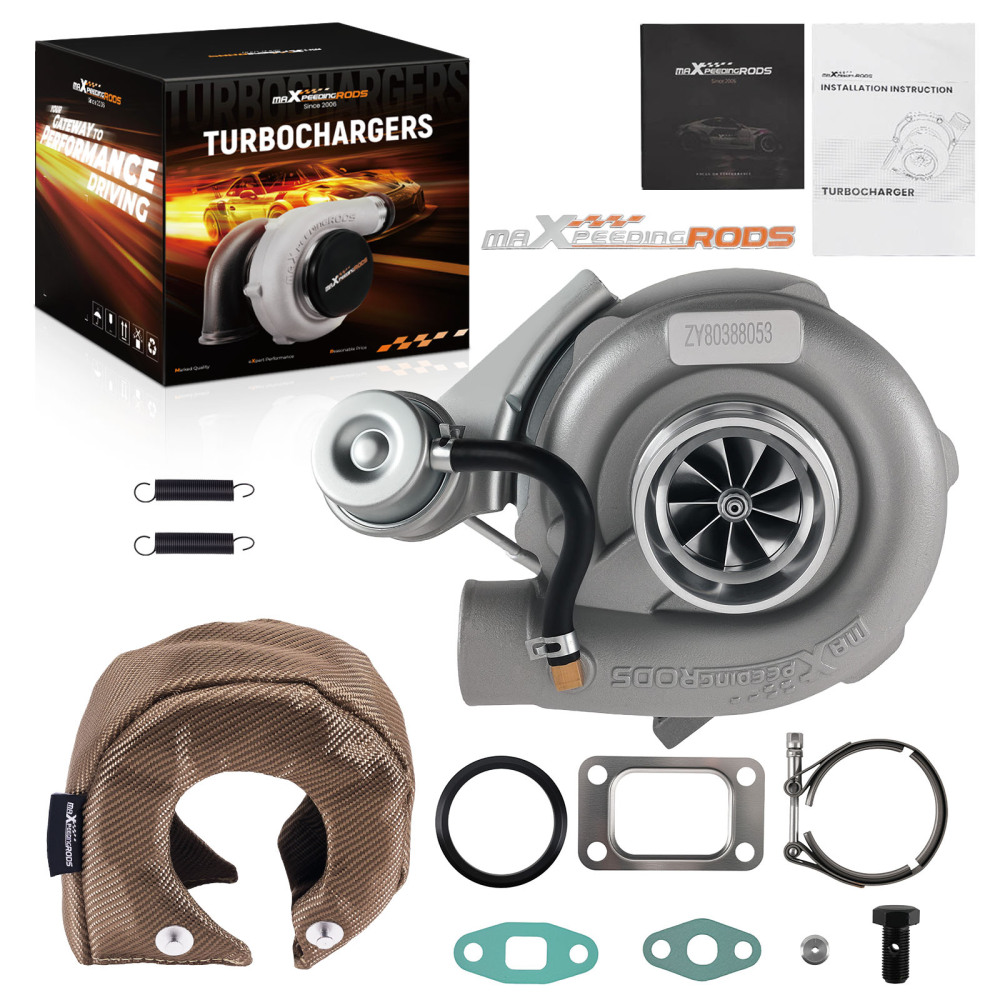 Turbocharger Compressor 400HP Vband compatible for NIssan TD42+Titanium Fiber Turbo Blanket