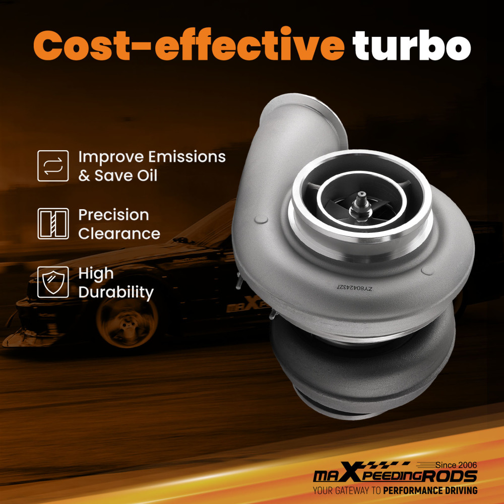 S400SX4 Turbo T6+Titanium Fiber Heat Shield for DDC-MTU Navistar Series 60 00-08