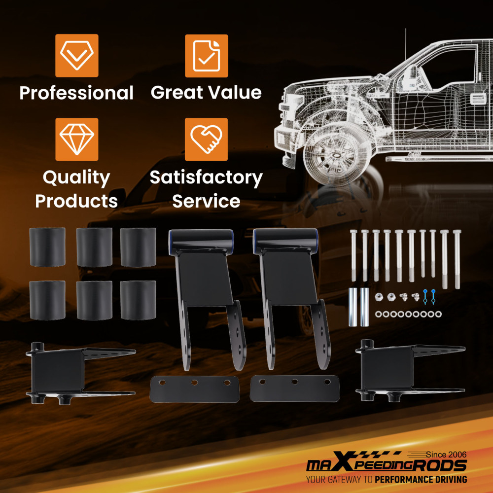 3 Front 2-5 Rear Body Lift Kit compatible for Chevy Astro compatible for GMC Safari AWD 1996-2005