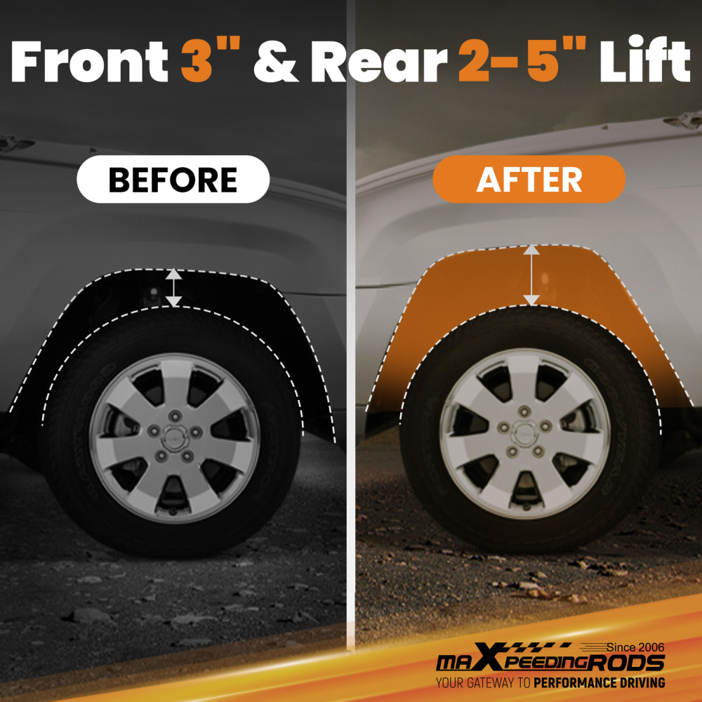 3 Front 2-5 Rear Body Lift Kit compatible for Chevy Astro compatible for GMC Safari AWD 1996-2005