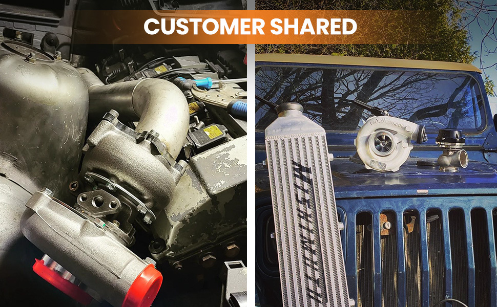 Universal Turbocompresor T3 T4 T04E Turbo A/R 0.63 1.5L-2.5L T3 Flange A/R: 0.5