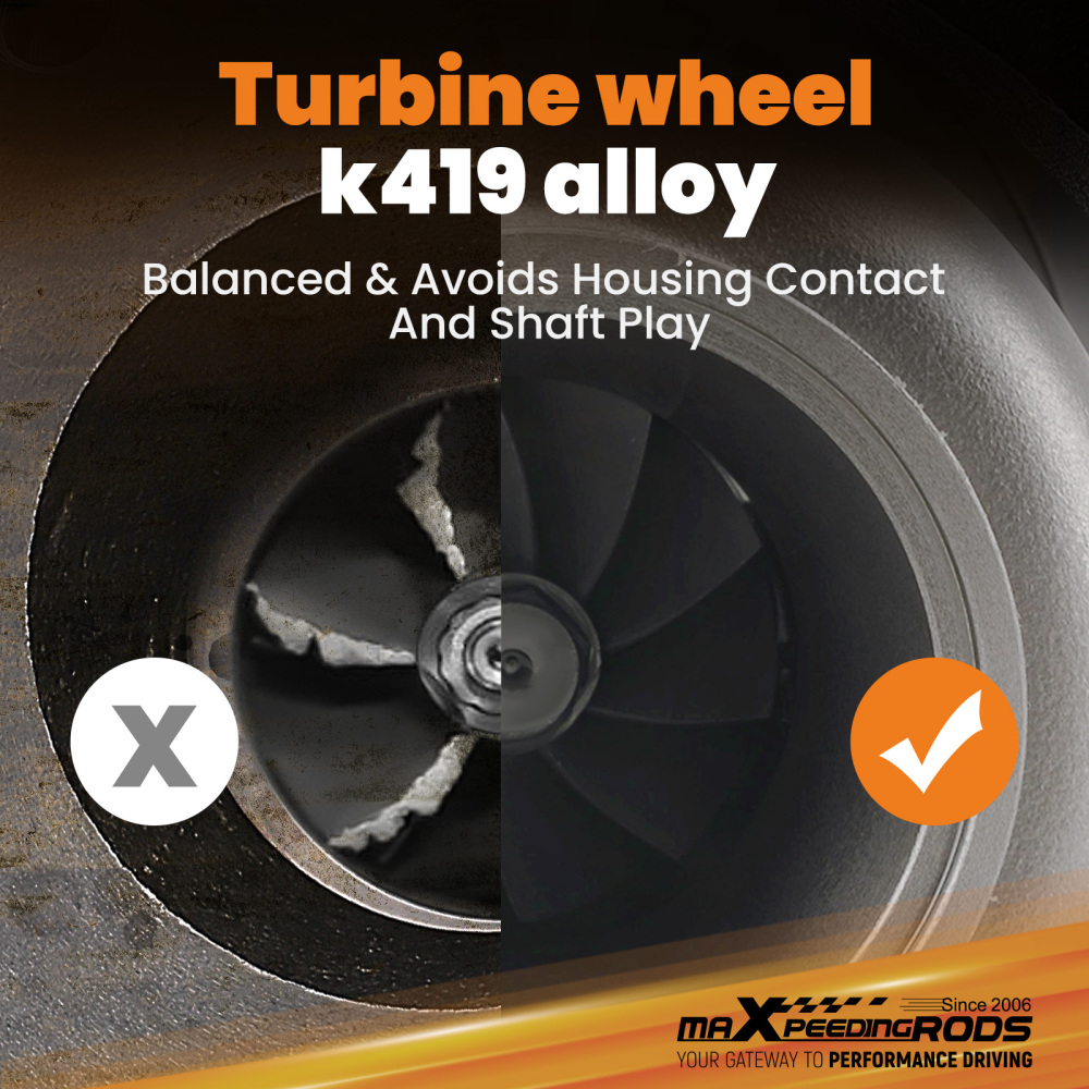 Billet Turbo GT3037 GT3076R GT30 500+HP T3 Flange .82 A/R V-Band Turbochager