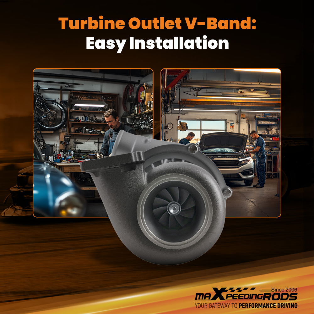 GT3037 T3 GEN2 Turbocharger with V-Band for 2.5-3.0L Engines 500+HP Water Cooled